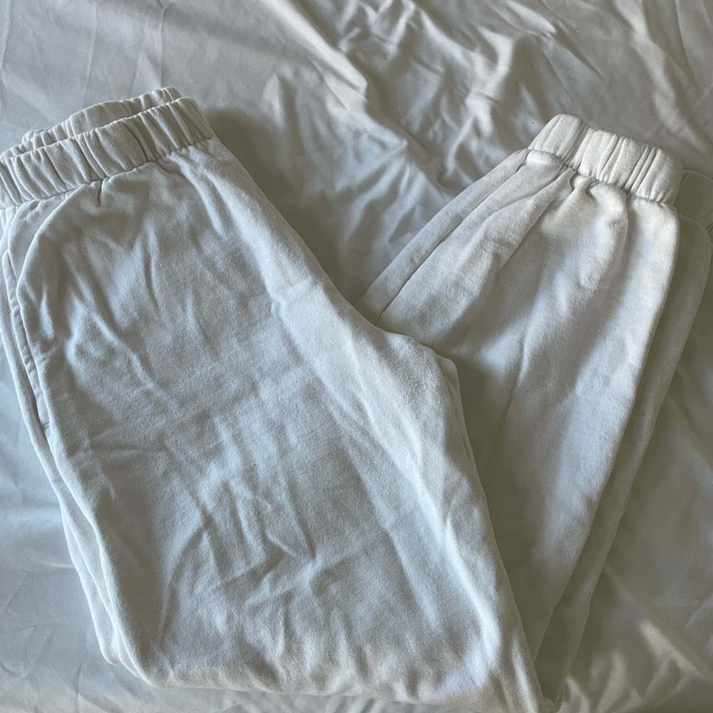 brandy melville white joggers